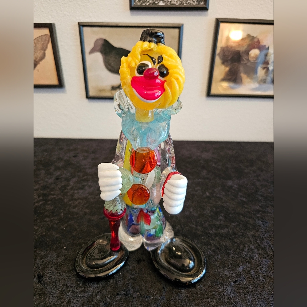 Vintage Murano Handblown Glass Clown
